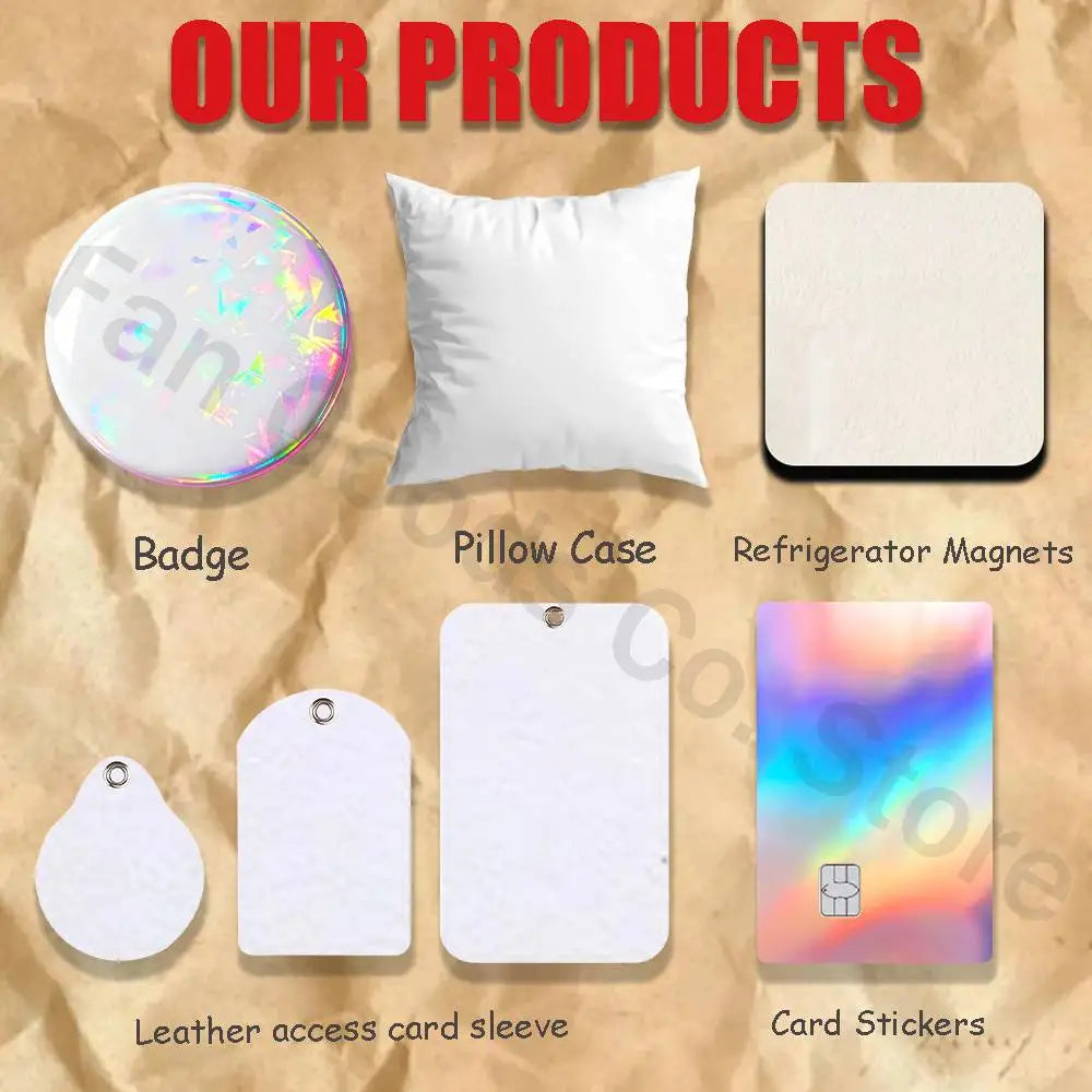 autocollant decoratif carte visite multicolore effet holographique image personnage accessoire moderne populaire pvc 85.6x53.98mm