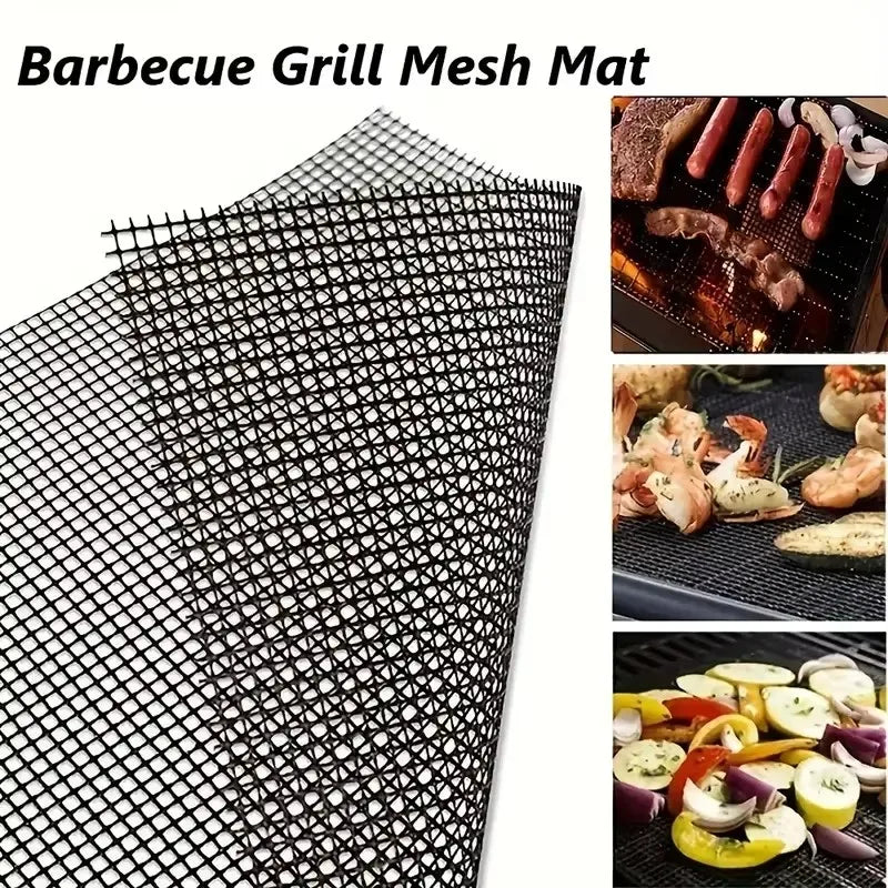 tapis cuisson barbecue noir grille utilitaire viande steak cotelettes pizza extérieur facile nettoyage plein