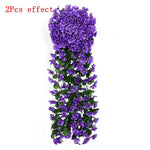 guirlande artificielle violettes fleurs modernes decoration maison intérieure 80cm boite