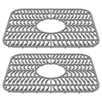 tapis protection évier silicone gris moderne antidérapant nid d'abeille hexagonal central respectueux environnement cuisine
