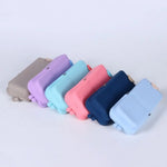 étui pinceaux cosmétiques réutilisable moderne rose gris bleu vert violet polyester opaque