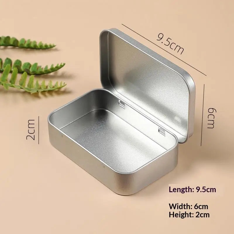 boîtes métalliques rangement bijoux gris classique portable multifonctionnel opaques emballage présentation