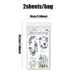 autocollants decoratifs fleurs feuilles papillons abeilles multicolores brodees scrapbooking journal decoration craft