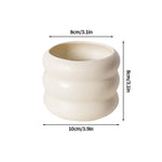 pots fleurs céramique porcelaine moderne plante verte décoration intérieure blanc relief bulles