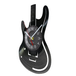horloge murale forme guitare disque vinyle aiguille rétro moderne fixations chambre salon