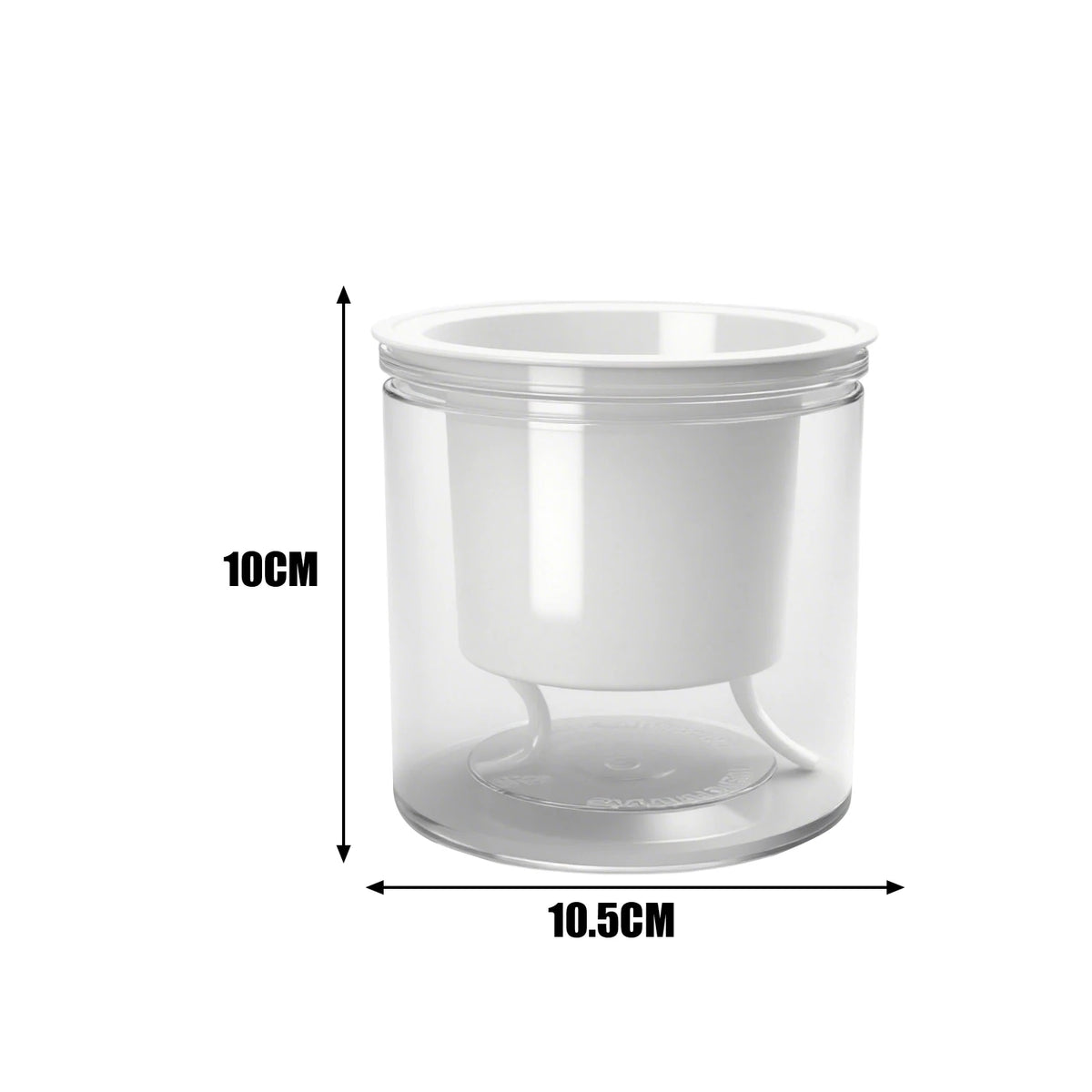 pots fleurs résine transparent moderne blanc intérieur décoration herbes plantes succulentesintérieur 10cm ouvertURE 13cm