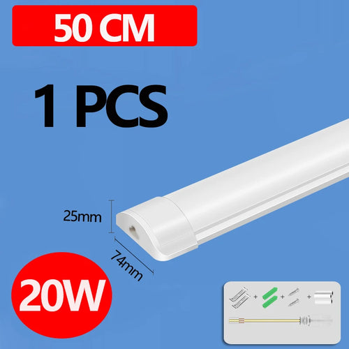 tube led professionnel 120cm blanc éclairage intérieur salon moderne clips fixation