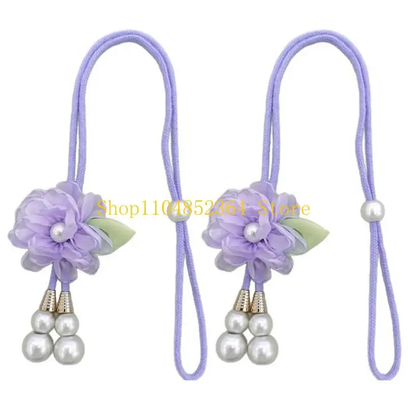 rubans fenêtre décoratifs élégants couleurs variées bleu rose beige