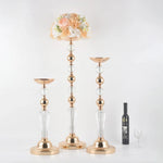bougeoirs or transparent rondelles mariage anniversaire décoration moderne classique