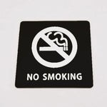 autocollant no smoking or gold symbole anti tabac adhésif carré moderne 10cm or noir