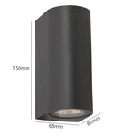 éclairage led applique murale moderne minimaliste noir gu10 extérieur résistante jardin villa