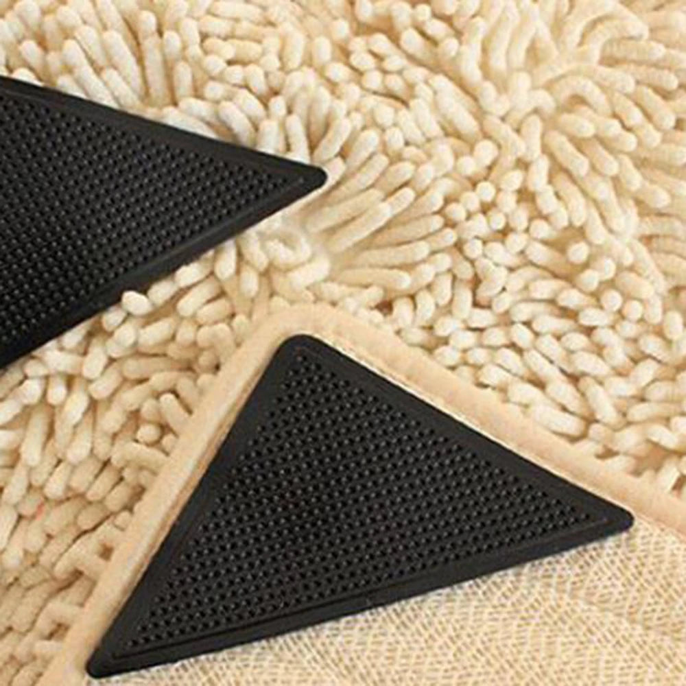 protège meubles moderne adhésif perforé noir anti dérapant tapis triangulaire fixations incluses pack pièces