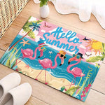 tapis d'entrée moderne flamants roses palmiers bienvenue été antidérapant résistant rides polyester 30x50cm 40x60cm