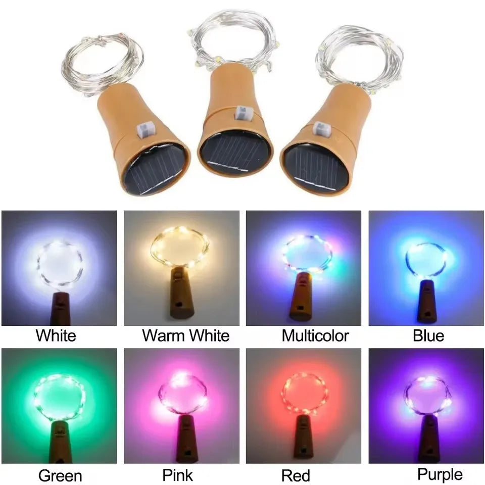 guirlande lumineuse solaire 20 led or noir moderne 2m adhésif transparent
