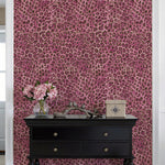 papier peint vinyle léopard rose moderne résistant l'eau sans moisissure salon chambre enfant