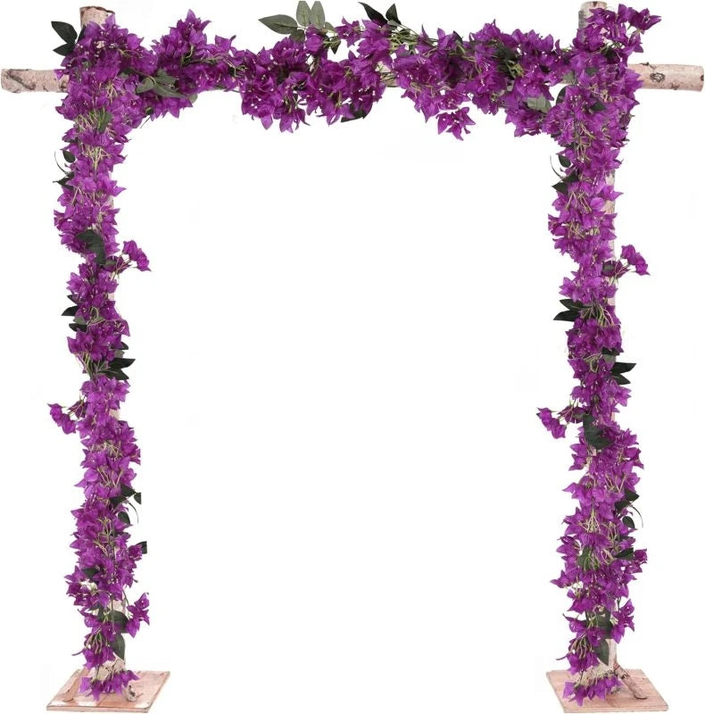 guirlande florale artificielle rose vif vert fleurs hortensia feuilles modernes décoration mariage extérieur anniversaire