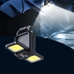 lampe led rechargeable portable multifonctionnelle noir jaune modes tactique camping