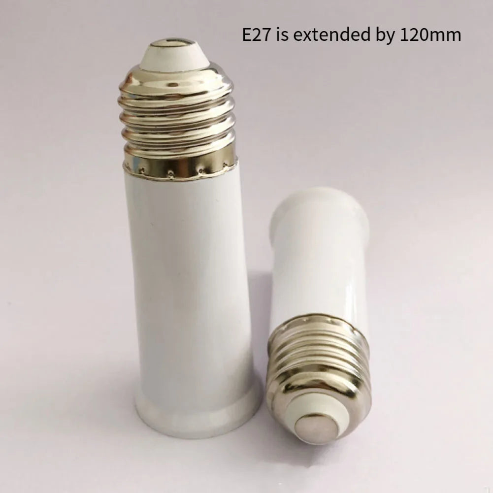 ampoule led e27 adaptateur extension blanc moderne tête amplification 65mm 95mm 120mm ignifuge