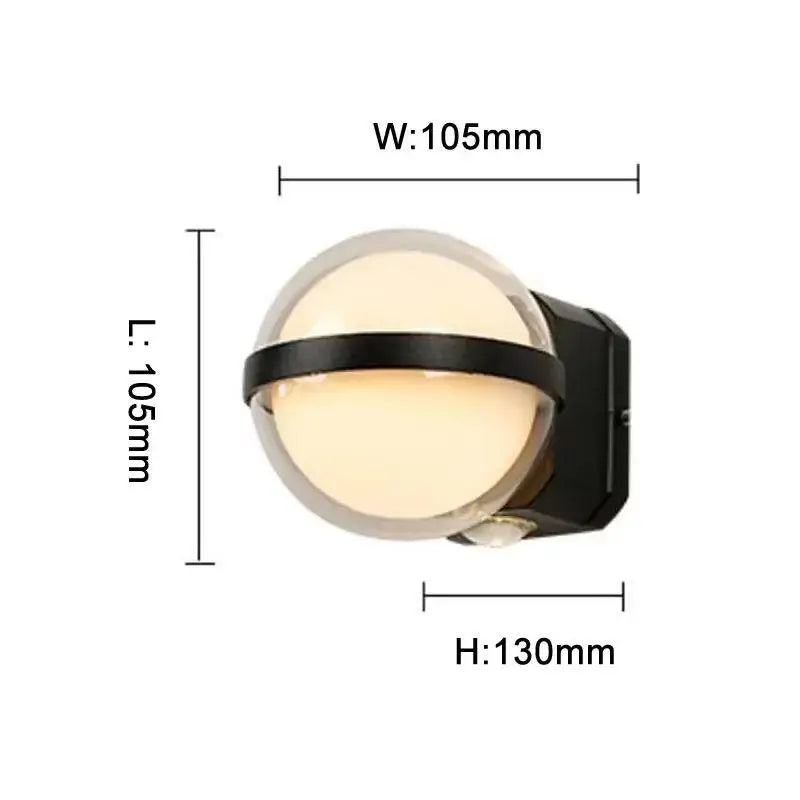 lampe murale led moderne noire blanche ip65 mur fixe aluminium hydrofuge