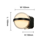 lampe murale led moderne noire blanche ip65 mur fixe aluminium hydrofuge