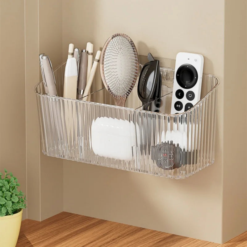 paniers rangement transparents vert olive moderne clips minimalistes respectueux environnement