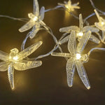 guirlande lumineuse libellules transparente 10 led 1.5m batterie décoration vacances chambre mariage anniversaire festival