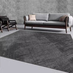 tapis salon moderne gris noir vert motif abstrait décoration maison intérieur appartement doux polyester