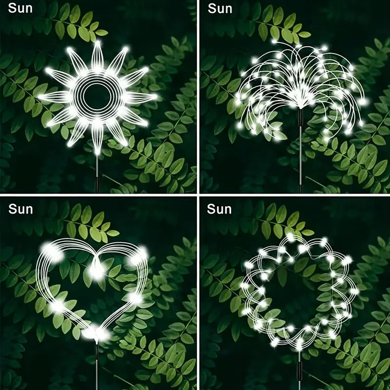 lumière solaire étoiles blanches extérieures moderne fixations piquets jardin décoration vacances led ip65