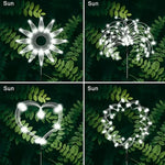lumière solaire étoiles blanches extérieures moderne fixations piquets jardin décoration vacances led ip65
