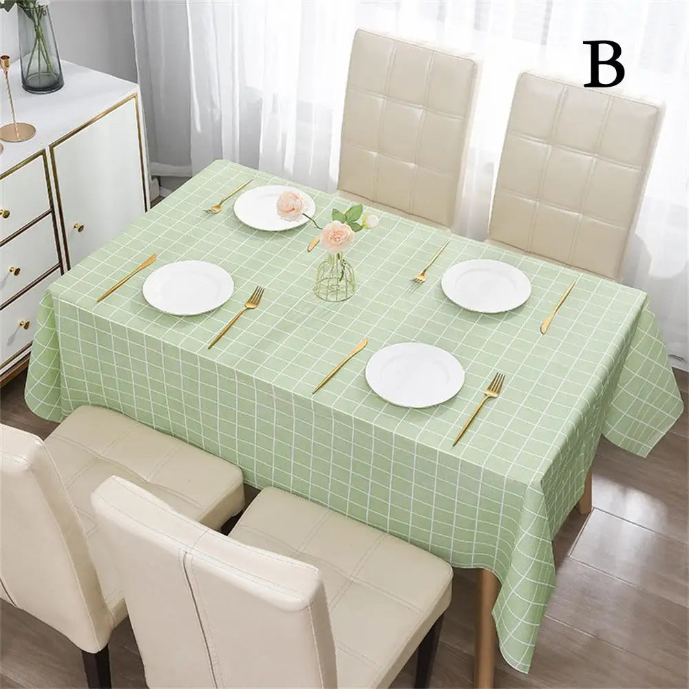 nappe table carreaux beige verte rose moderne minimaliste imperméable anti poussière facile nettoyage intérieur