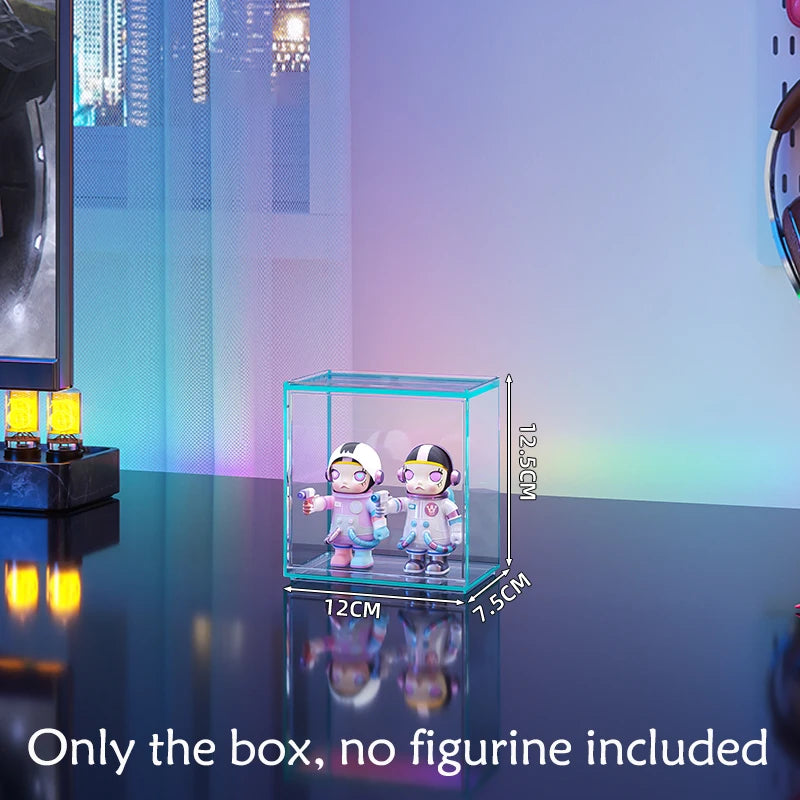 vitrine acrylique transparente boîte rangement empilable figurines jouets collectionnables protection anti poussière