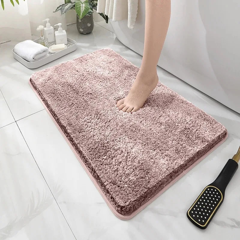 tapis bain poilu antidérapant imperméable résistant couleur gris moderneintérieur prière cuisine chambre