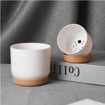 pots plante blanc beige minimaliste grille drainage auto arrosage classique non enduit adhésif
