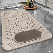 tapis bain antidérapant massage pieds moderne texturé circulaire évacuation eau couleur verte