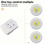 lumière led veilleuse blanc adhésive télécommande moderne batterie intangible leds