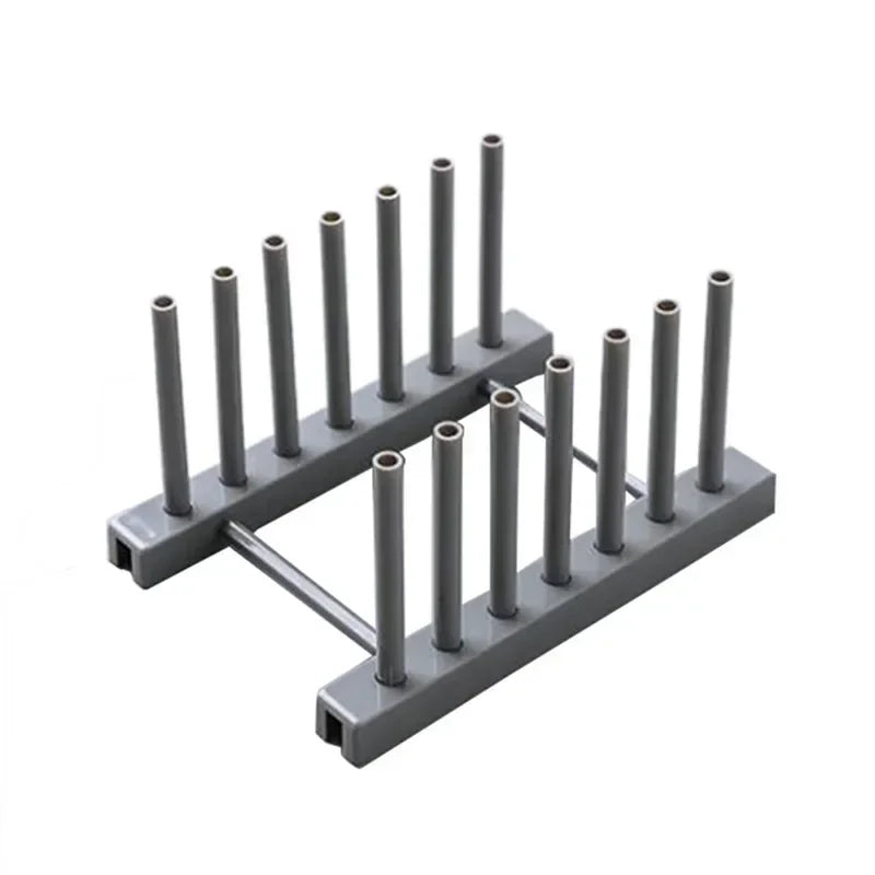 support vaisselle bambou stand couvercles séchoir assiettes organisateur cuisine moderne blanc gris