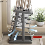 porte couteaux contemporain gris métallisé couteaux ciseaux plateau détachable minimalisterangement efficace ustensiles cuisine