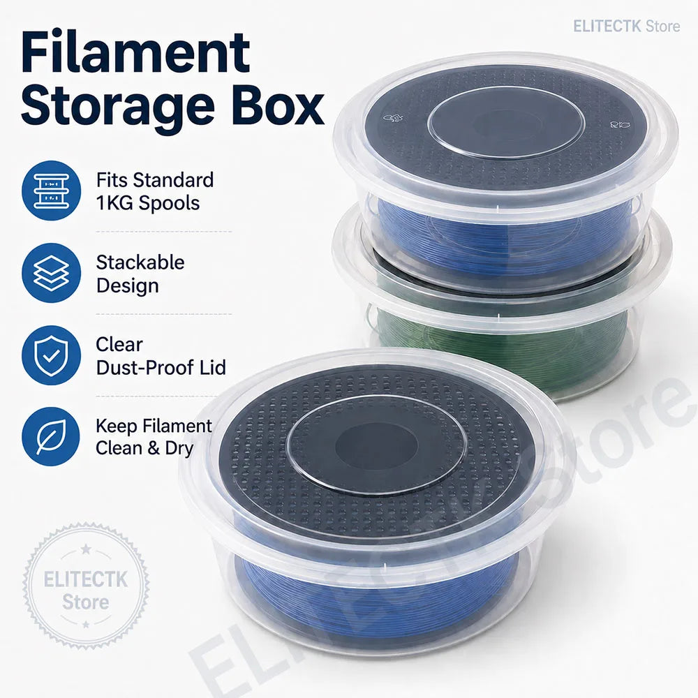 boîtes rangement filament 3d transparentes modernes empilables organisation protection spools