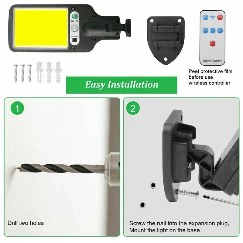 lampe solaire moderne noire jaune ip65 led pIR visse étanche