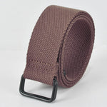 ceinture tissu unisexe beige simple boucle noire opacite 110cm 130cm black brown grey pink