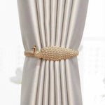 boucles or feuilles stylisées classiques métal inoxydable accessoires rideaux décoratifs haut gamme moderne