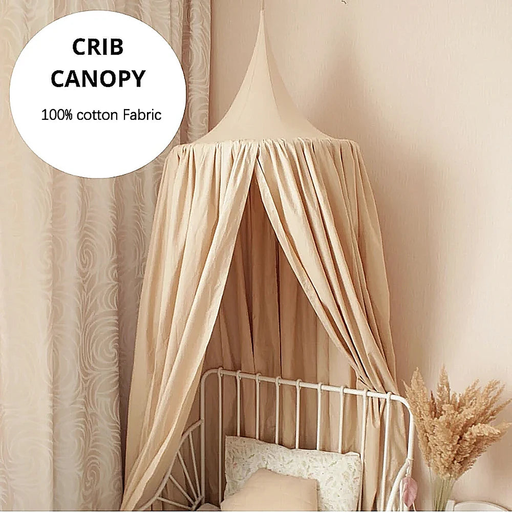 tente lit bébé bohème coton lin rose rouille beige gris blanc