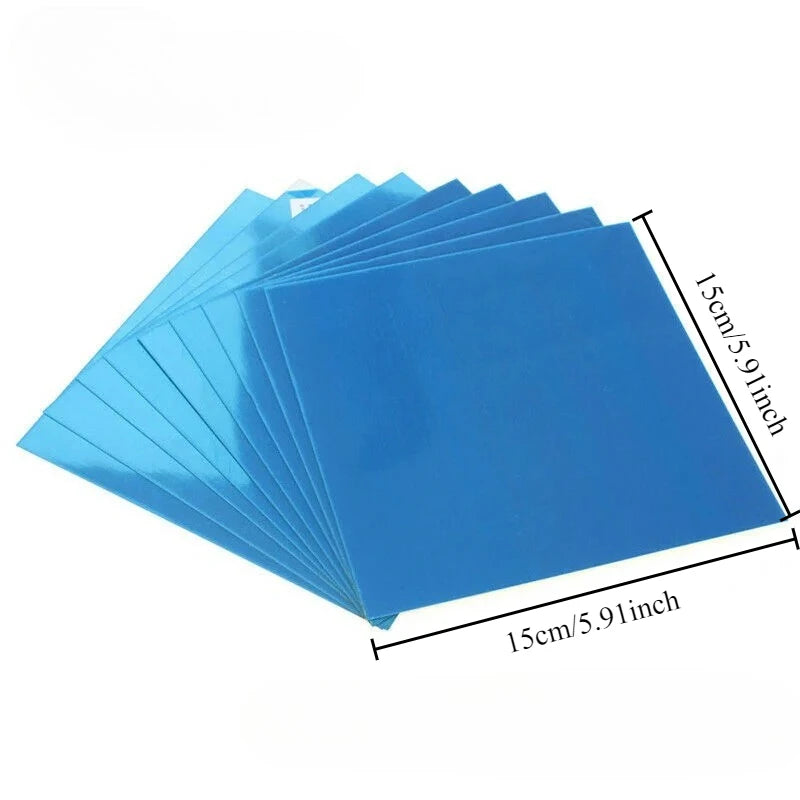 miroirs autoadhésifs modernes bleu clair 15cm 15cm pièces décoration mur adhésiveOpaqueUniTexture