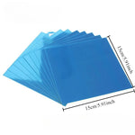 miroirs autoadhésifs modernes bleu clair 15cm 15cm pièces décoration mur adhésiveOpaqueUniTexture