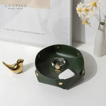 boîte rangement bijoux simili cuir marron moderne écouteurs sans fil montre bracelet