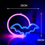 néon lumineux étoile nuage chauve souris foudre planète moderne minimaliste câble adaptateur