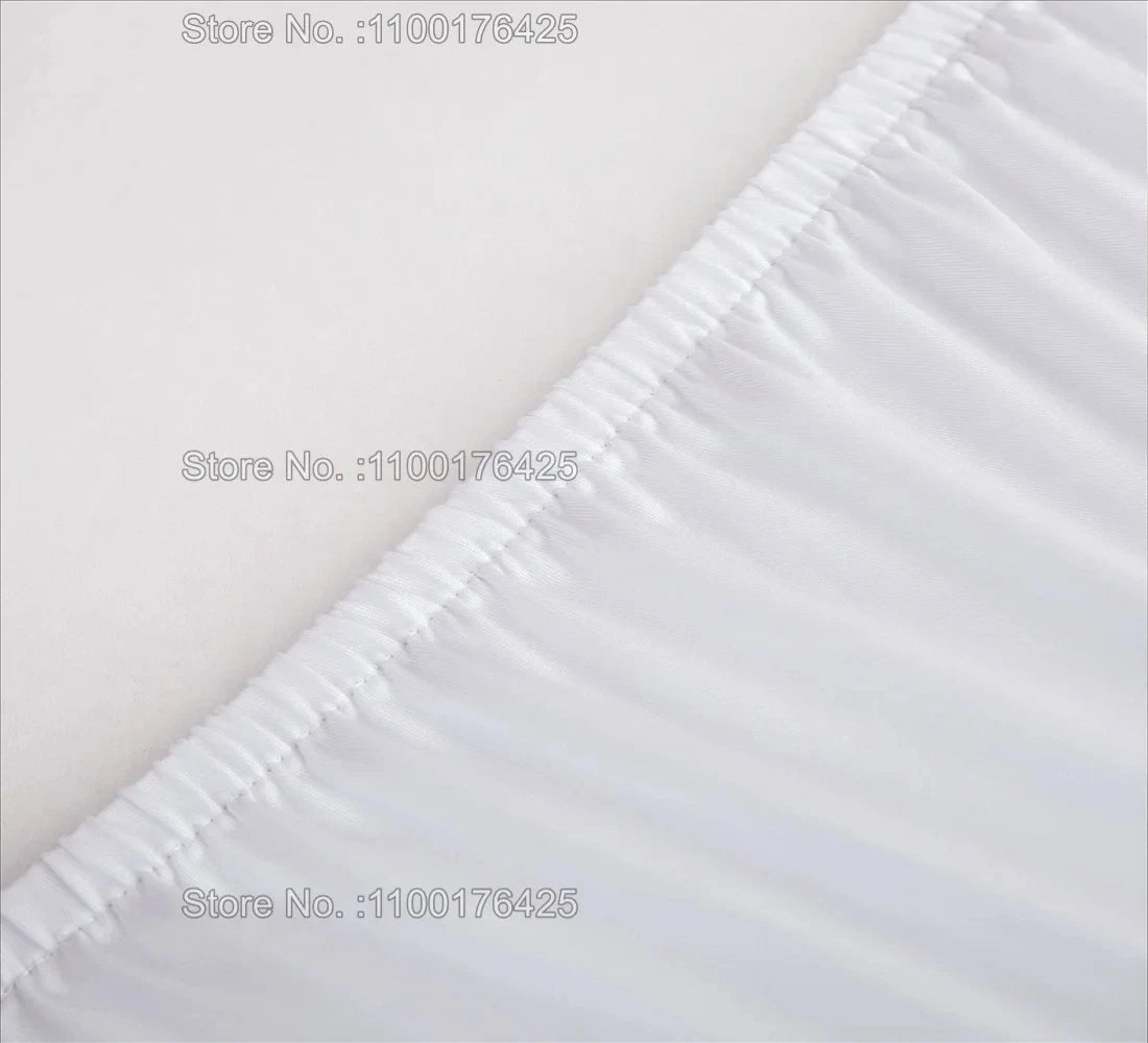 nappe table ronde polyester imperméable blanc moderne intérieur extérieur adaptable 120cm