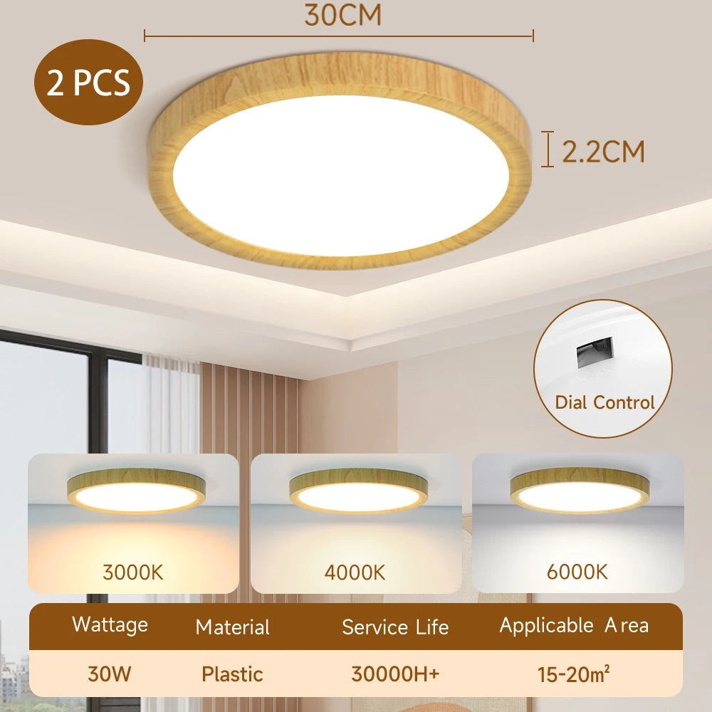 lampe moderne grain bois 20w 30w 40w blanc bois naturel