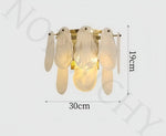lustre moderne suspension or blanc translucide verre veineux led chambre salon