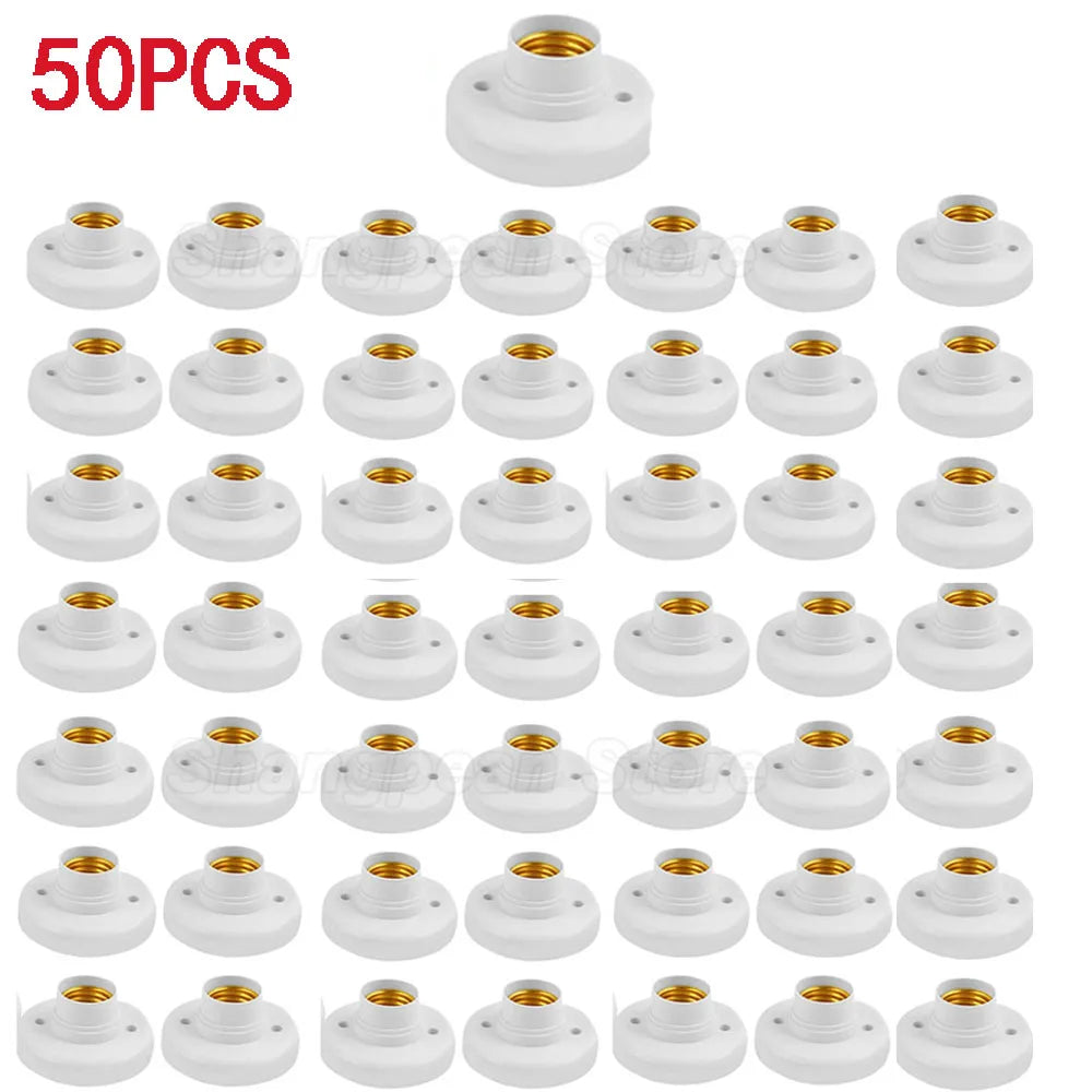 socquettes vis e27 ampoules blanc modernes base lampes doubles fixations plafonnier lumière or supports